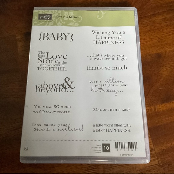 Stampin Up! One in a Million set of 10 clear mount stamp set - Picture 1 of 5